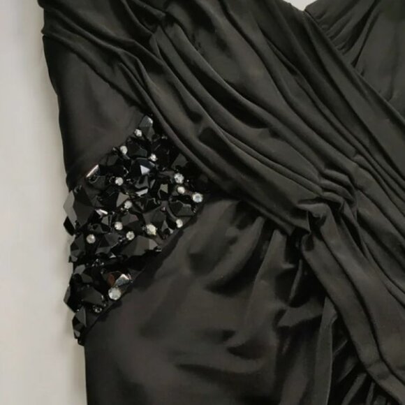 NEW Laundry By Shelli Segal Beaded Wrap Cocktail Dress - Picture 3 of 7